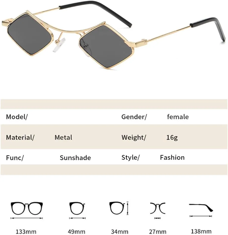 

LVTFCO Винтажные женские солнцезащитные очки в нестандартной маленькой оправе, модные мужские солнцезащитные очки в многоугольной металлической оправе, 4