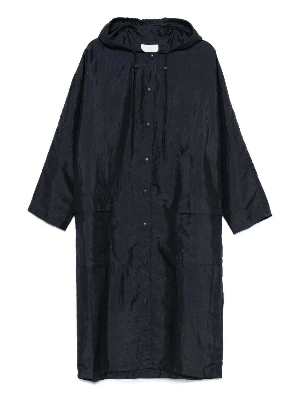 

Пальто на пуговицах с капюшоном Tibi, синий