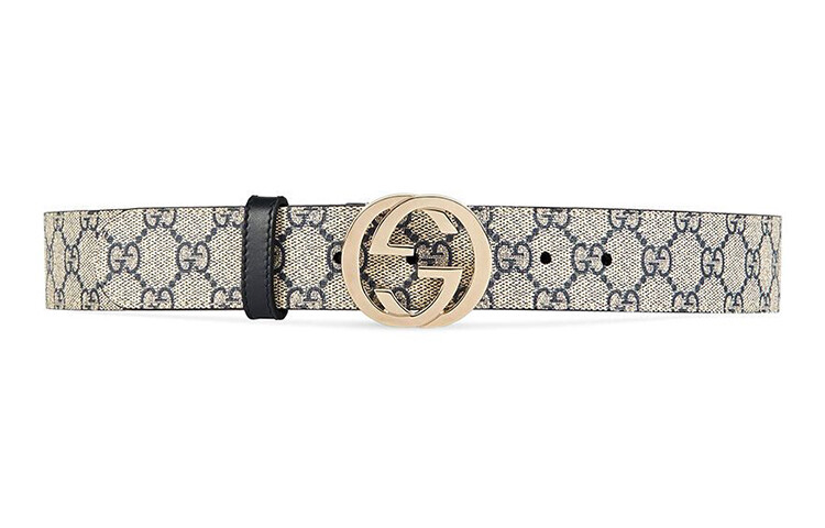 

Ремень кожаный Gucci Supreme, белый / черный