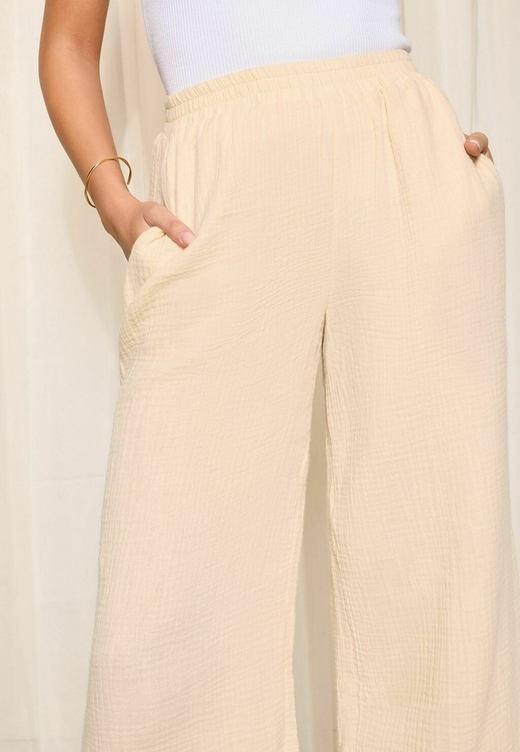 

Брюки CRINKLE ELASTICATED WIDE LEG Friends Like These, бежевый