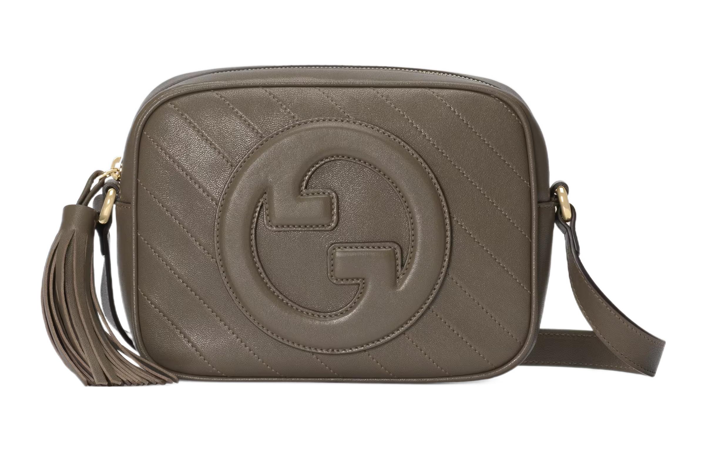 

GUCCI Сумка через плечо Blondie Leather, женская, коричнево-серая