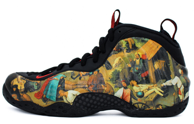 

Кроссовки Nike Foamposite One Vintage Basketball Shoes Men Mid-top Red, черный