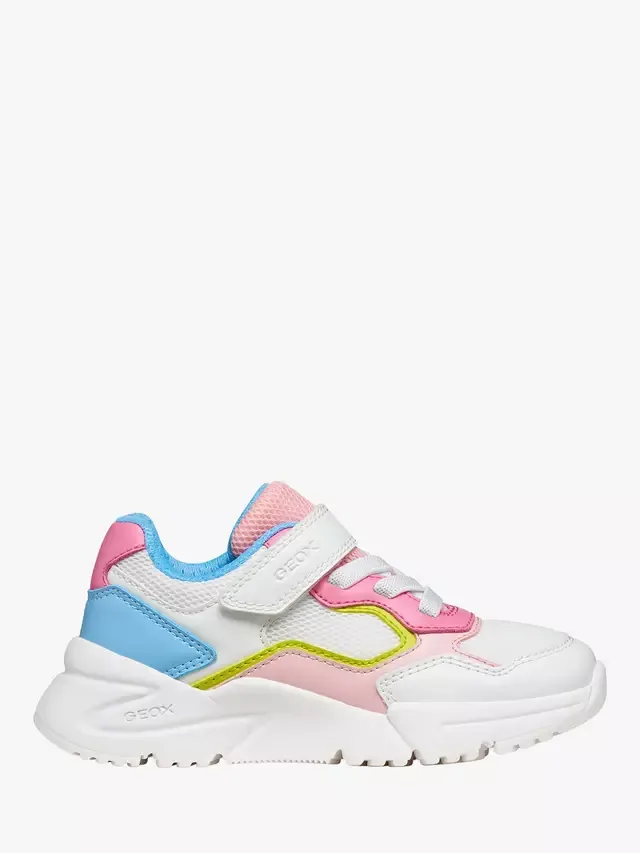 Детские кроссовки Loftus Colour Block, белый/розовый/разноцветный Geox