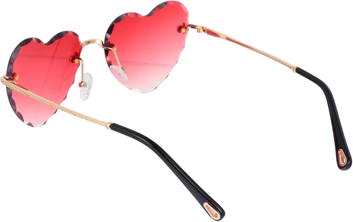 

Солнцезащитные очки Cabilock в форме сердца для женщин, 1 шт. Стильные, идеально подходят для вечеринок и фестивалей, удобны благодаря уникальной толстой оправе, Red