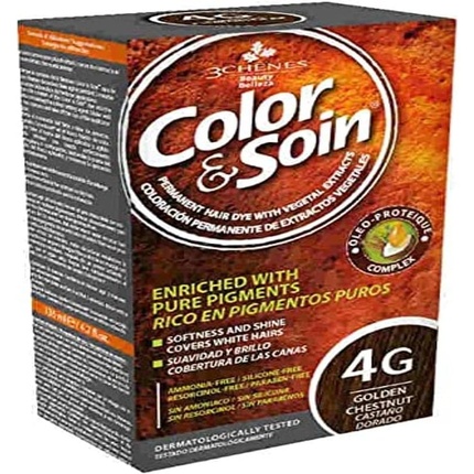 

Les 3 Chenes Color & Soin Стойкая краска для волос золотисто-каштановый оттенок 4 г Les 3 ChÊNes