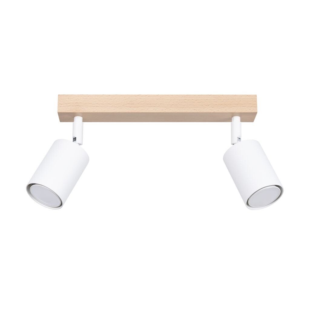 

Потолочный светильник VERDO 2 белый 2xGU10 10Вт сталь/дерево 17,5x20x46см Sollux Lighting