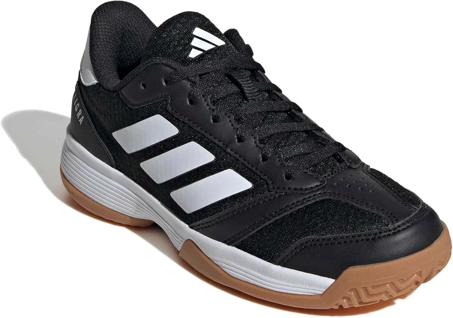 Детские кроссовки Adidas Ligra 8 для дома (унисекс), черный/белый/черный — фото 4