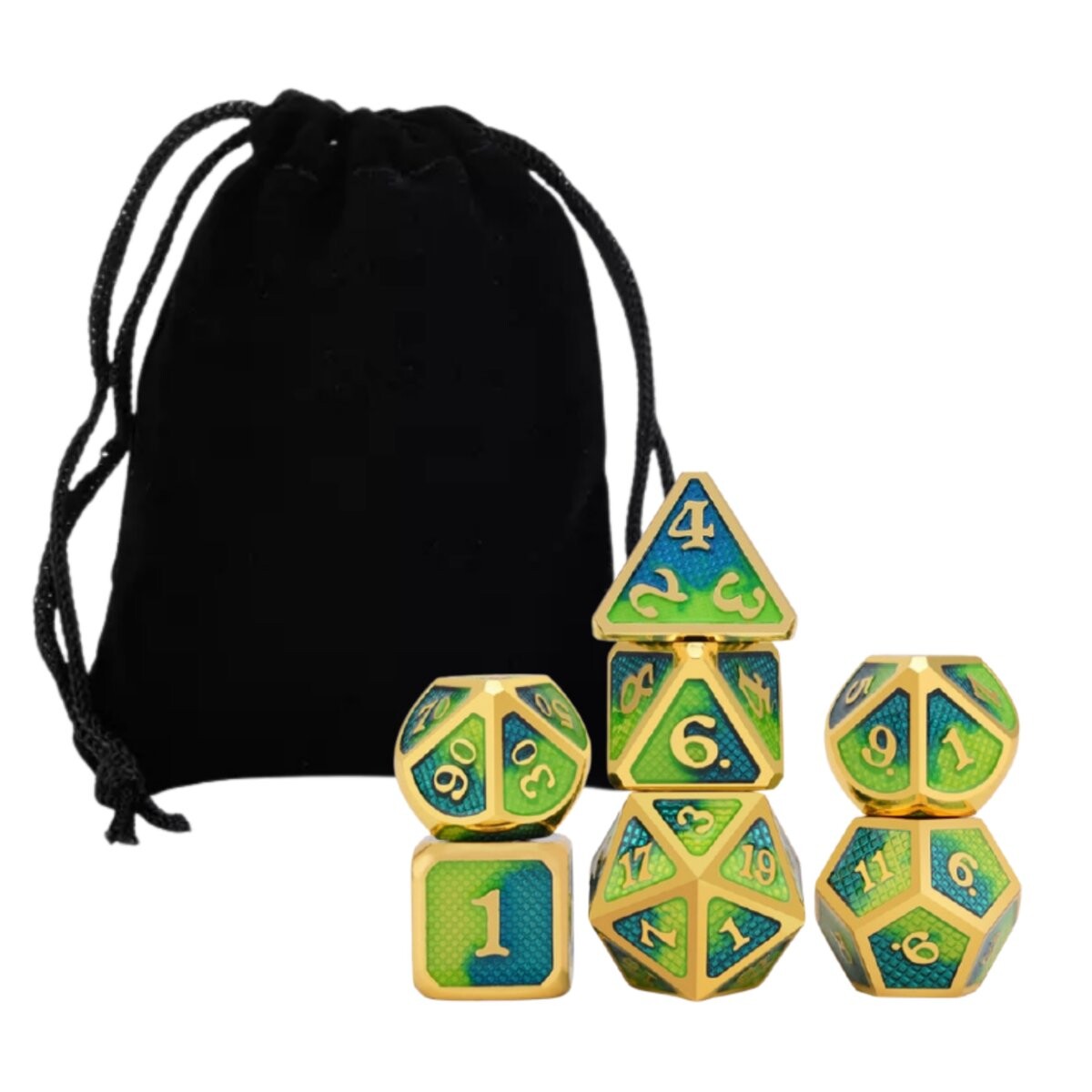 

Набор из 7 металлических кубиков для ролевой игры «Лесная поляна», РГФК RGFK