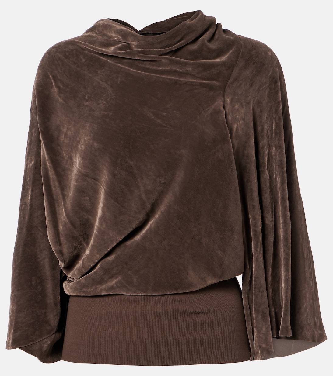 

Драпированный топ из крепа Rick Owens, Drk Dust