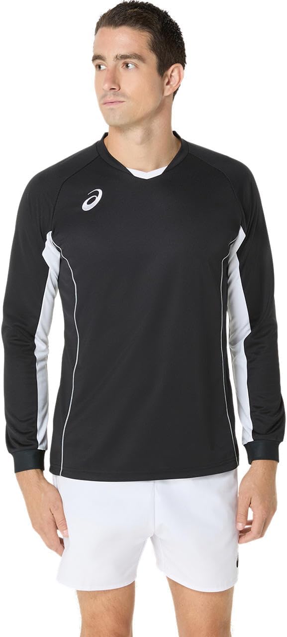 

Футболка для волейбола Asics (с длинным рукавом) 2053A215, унисекс, для взрослых, черный/розовый