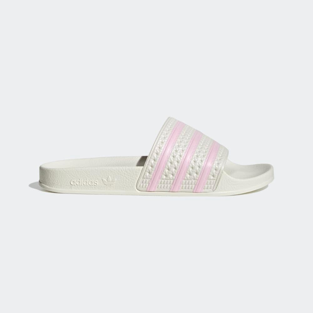 Сланцы для душа adidas Adilette для взрослых унисекс, слоновая кость/розовый — фото 2