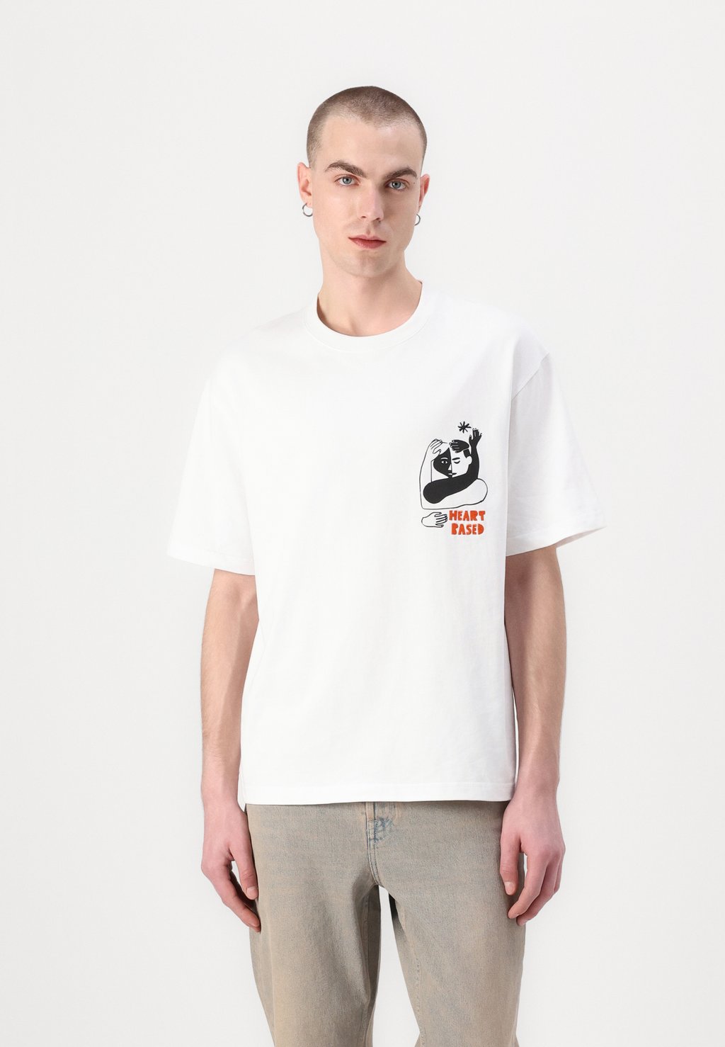 

Футболка с принтом HEART UNISEX Samsøe Samsøe, белый