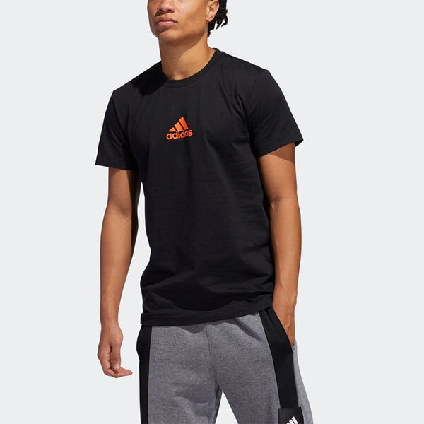 Футболка с коротким рукавом, , с маленькой полоской, баскетбольная команда Adidas, черный — фото 3