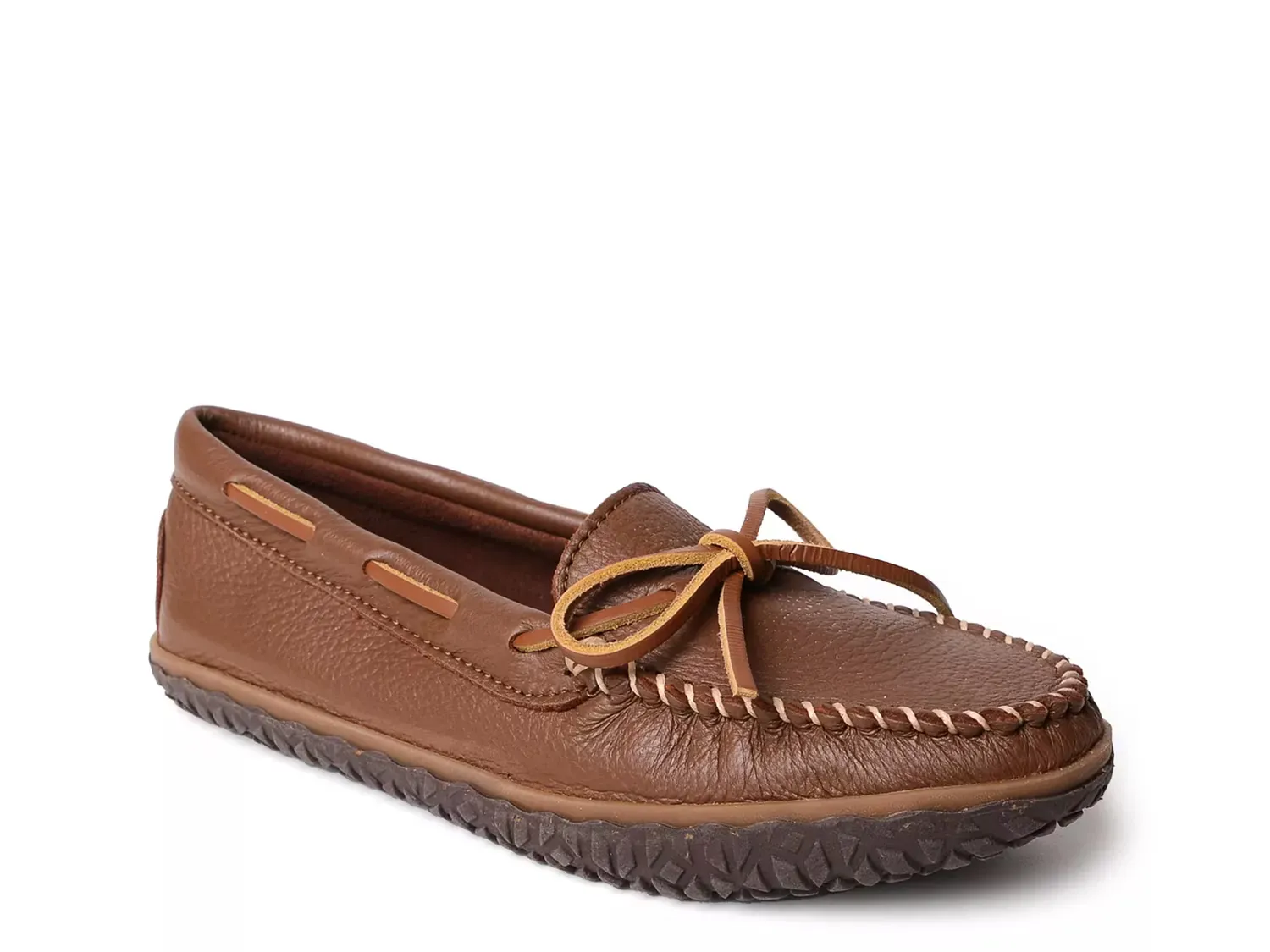 Deerskin Tread Slipper Minnetonka, Brown