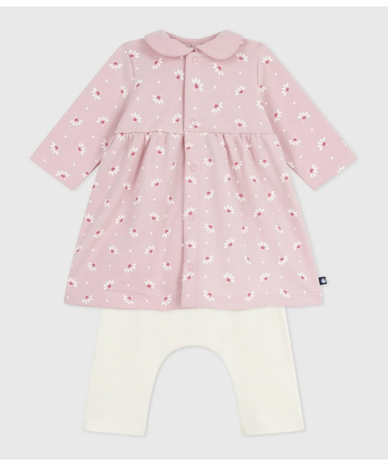 Платье + леггинсы PETIT BATEAU, Light Pink/Multicolor — фото 3