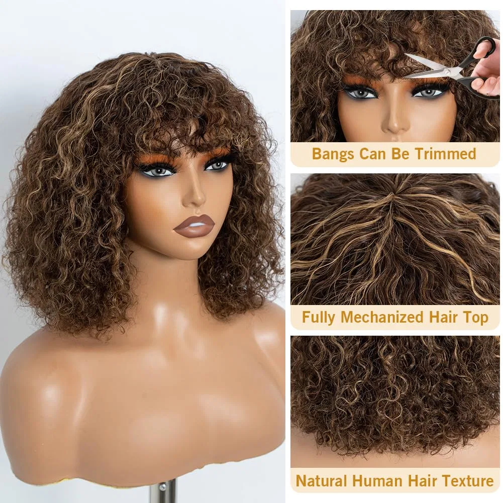 Женский парик «Afro Curly Bob» с челкой из натуральных волос от Joedir Hair Joedir, F4/27 — фото 2