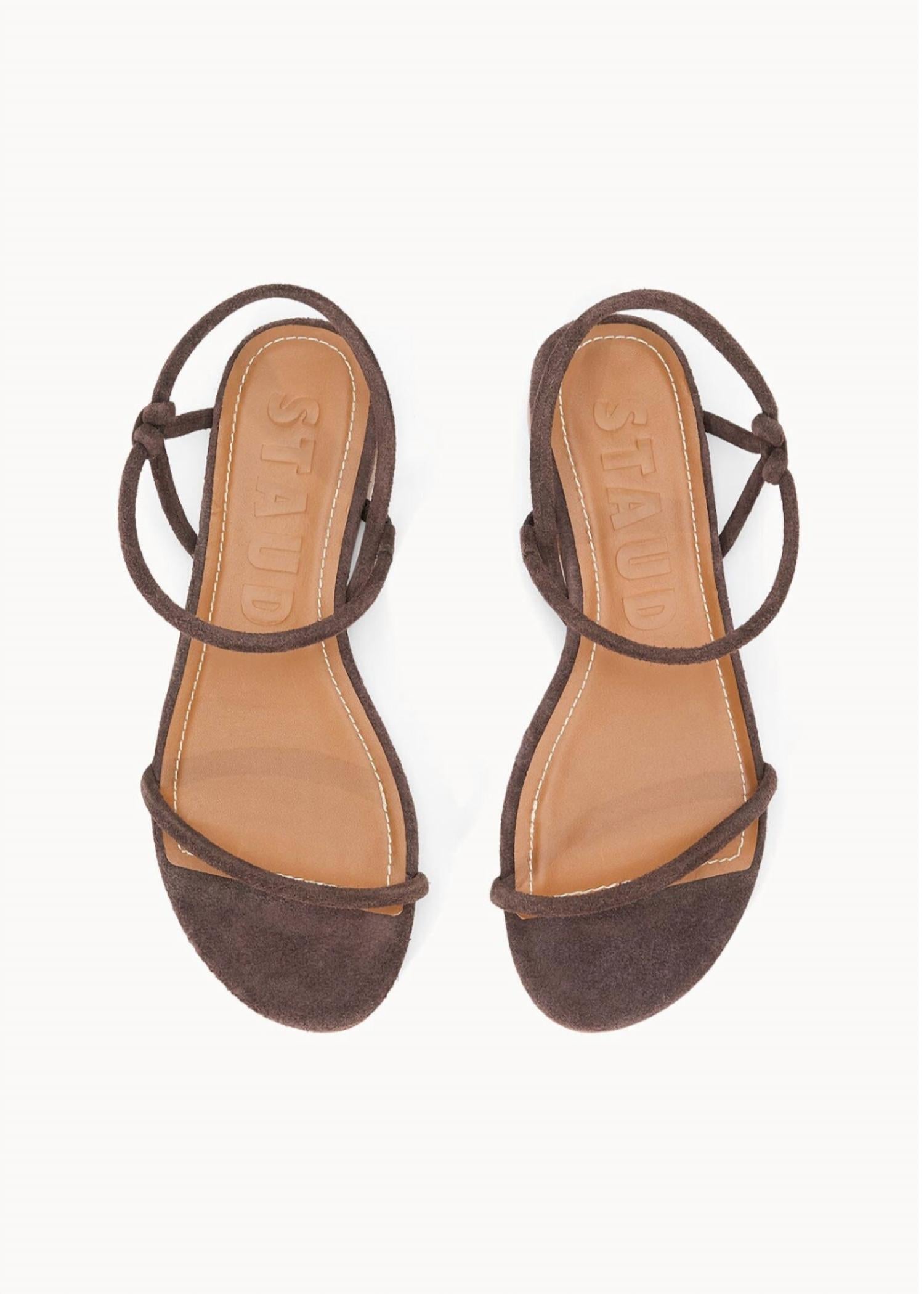 Women's Laurel Strappy Sandal In Mahogany STAUD, Mahogany — фото 4