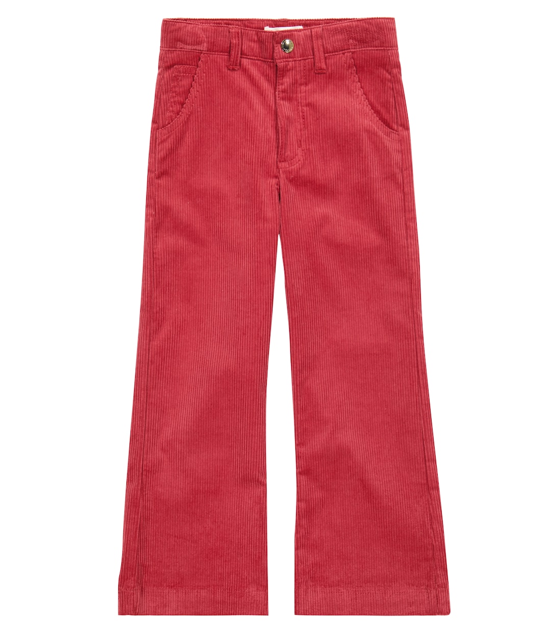 

Широкие брюки из хлопкового вельвета Chloé Kids, розовый