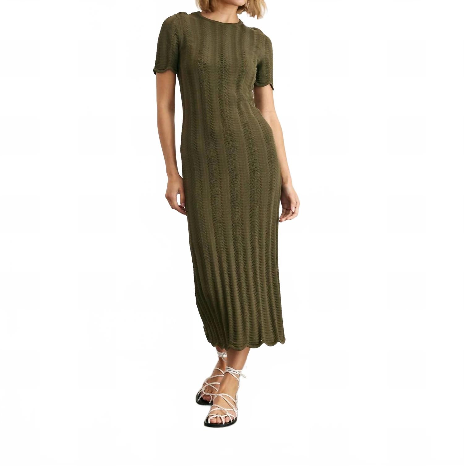 

Платье миди Leighton в цвете папоротник Tanya Taylor, Fern