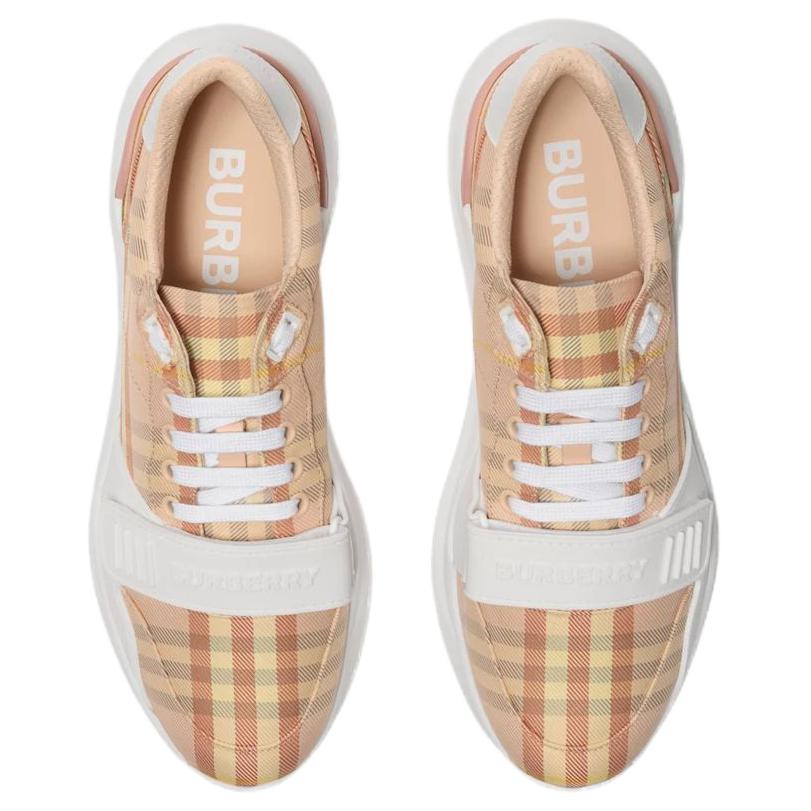 Burberry Женские бежевые кеды на низком ходу — фото 4