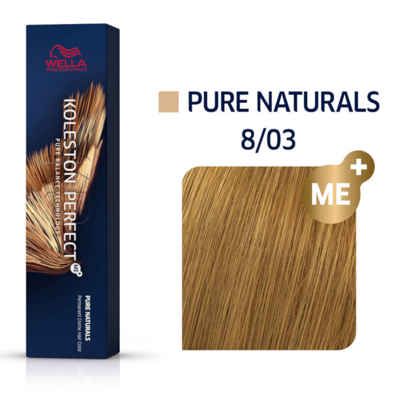 

Стойкая краска для волос 8/03 Wella Professionals Koleston Perfect Me+, 60 мл