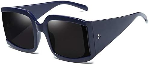 

Солнцезащитные очки большого квадратного размера 2027 года для женщин, белые, с серебристыми зеркальными заклепками, мужские, массивные, женские, винтажные MTZJH, C5 Blue