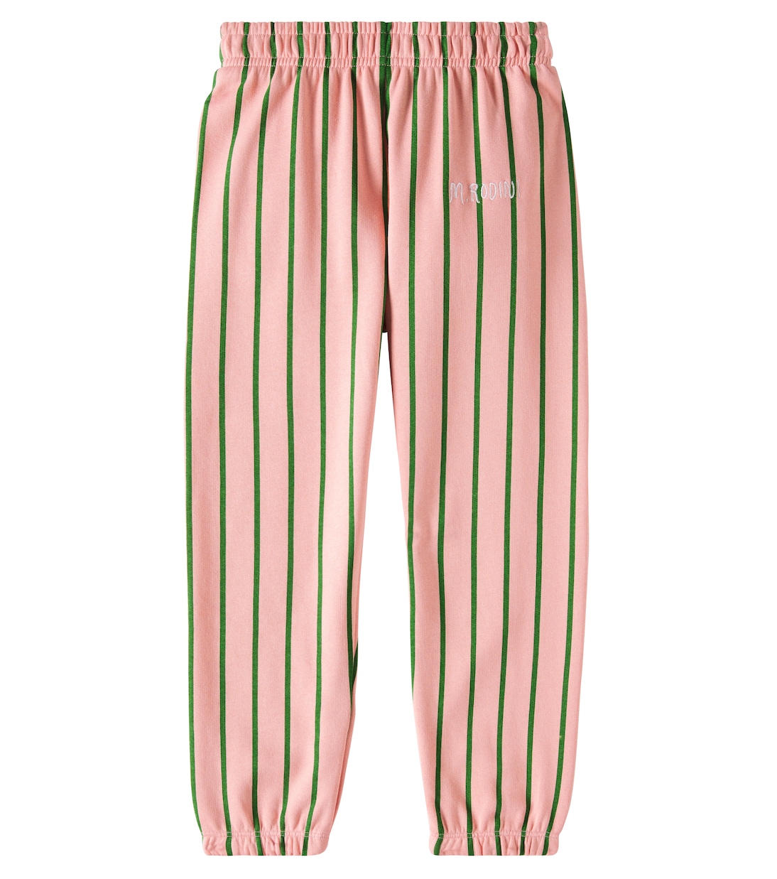 

Полосатые хлопковые спортивные штаны Mini Rodini, розовый