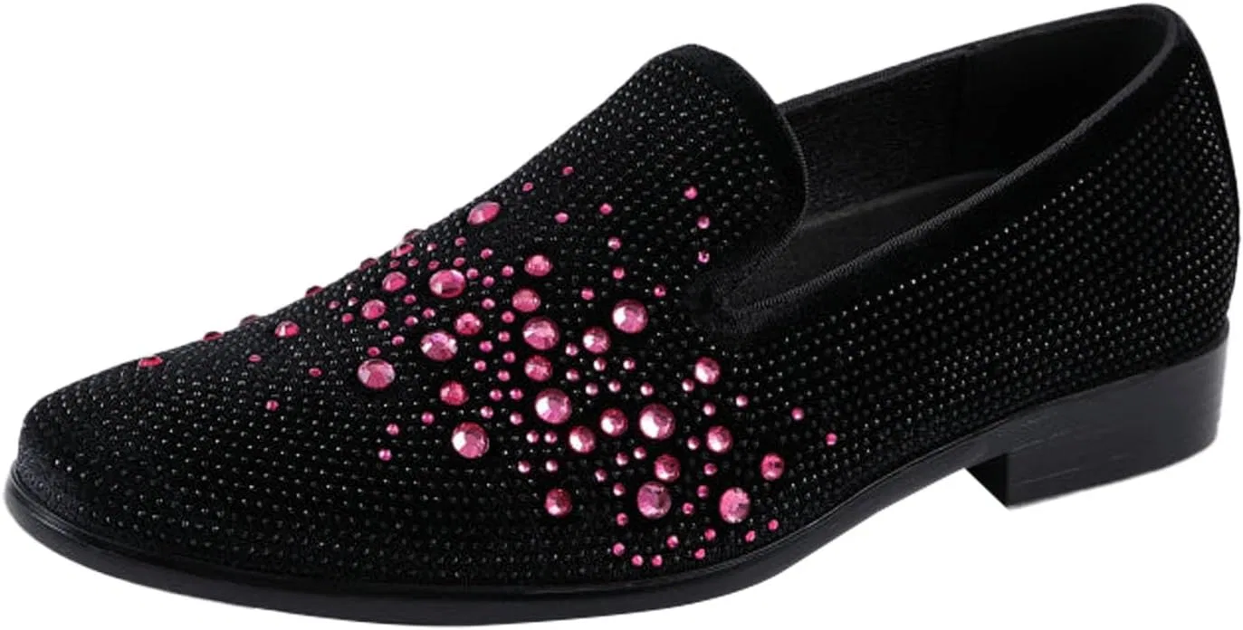 Лоферы мужские, Amali Devy Dress Loafers, черный/розовый