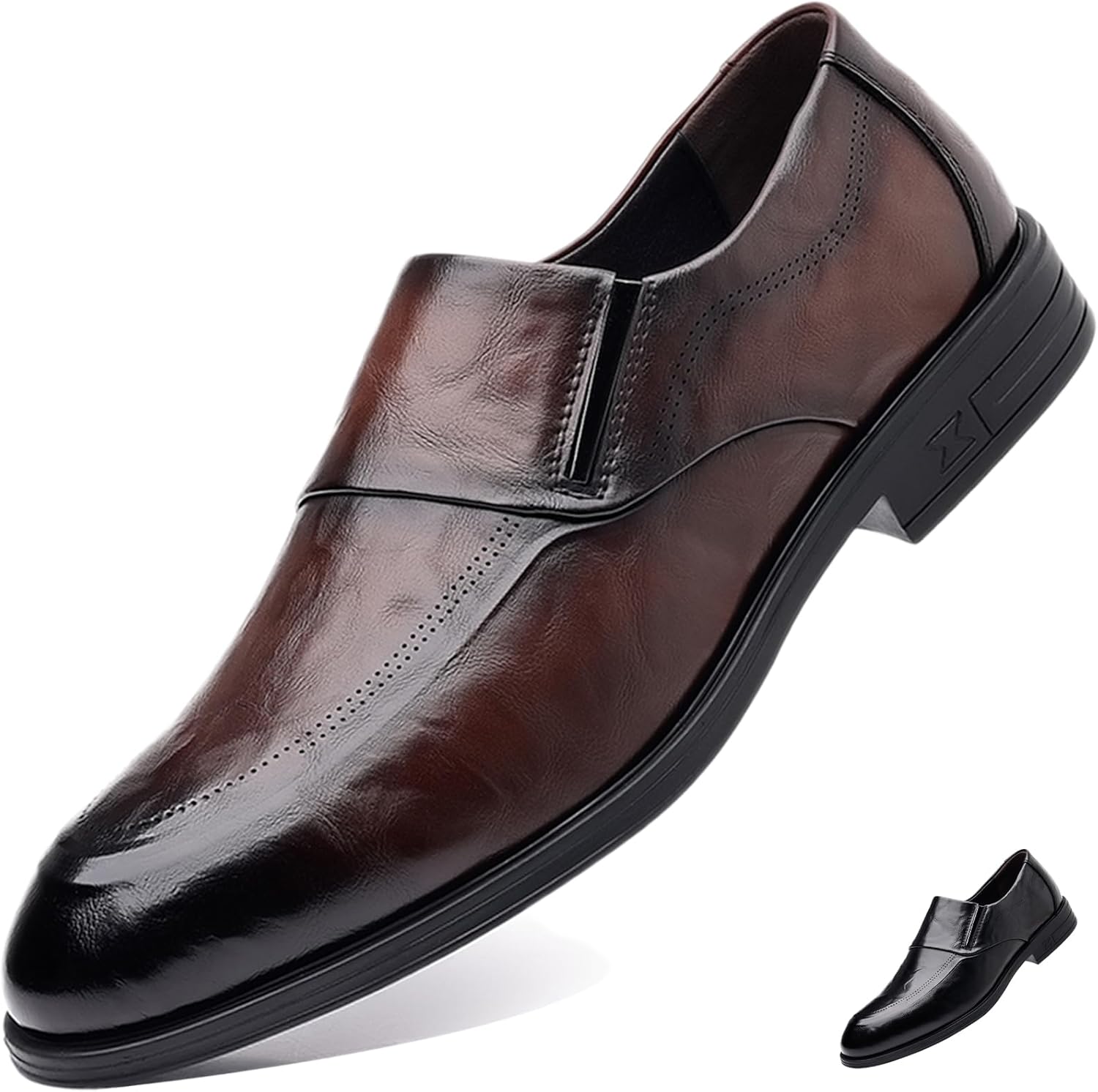 

Мужские классические слипоны с зауженным носком и меховой подкладкой Adkgbe, коричневый