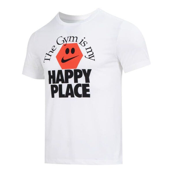 

Футболка Nike Happy Place Logo T-Shirt 'White', белый