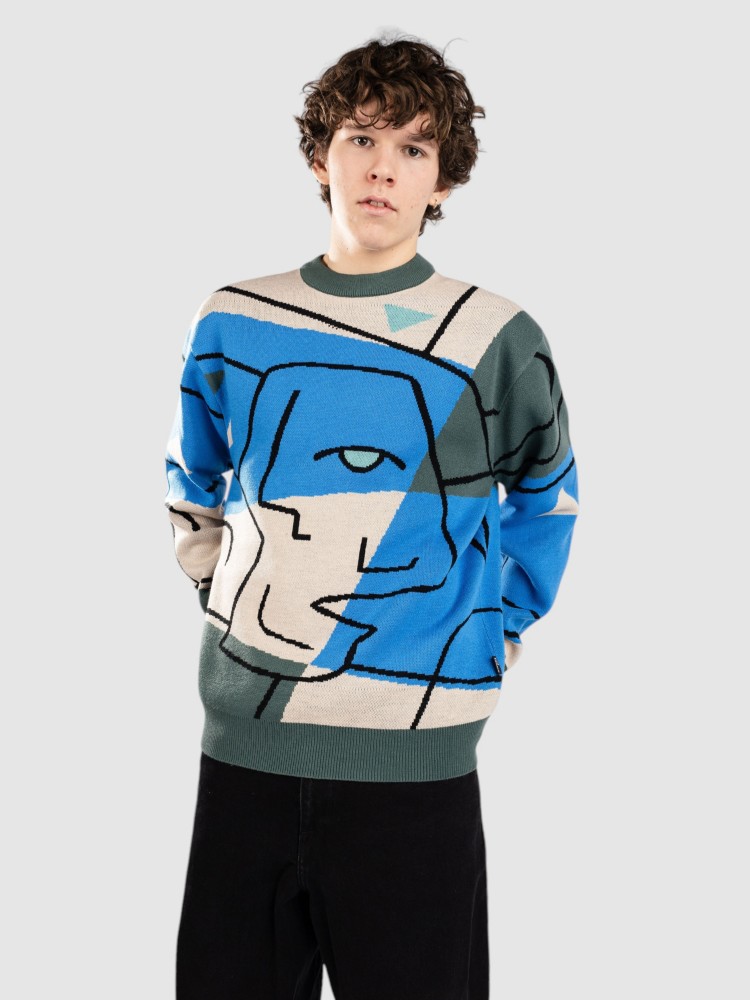

Вязаный свитер Blue Tomato Graphic Knit Strickpullover, blue