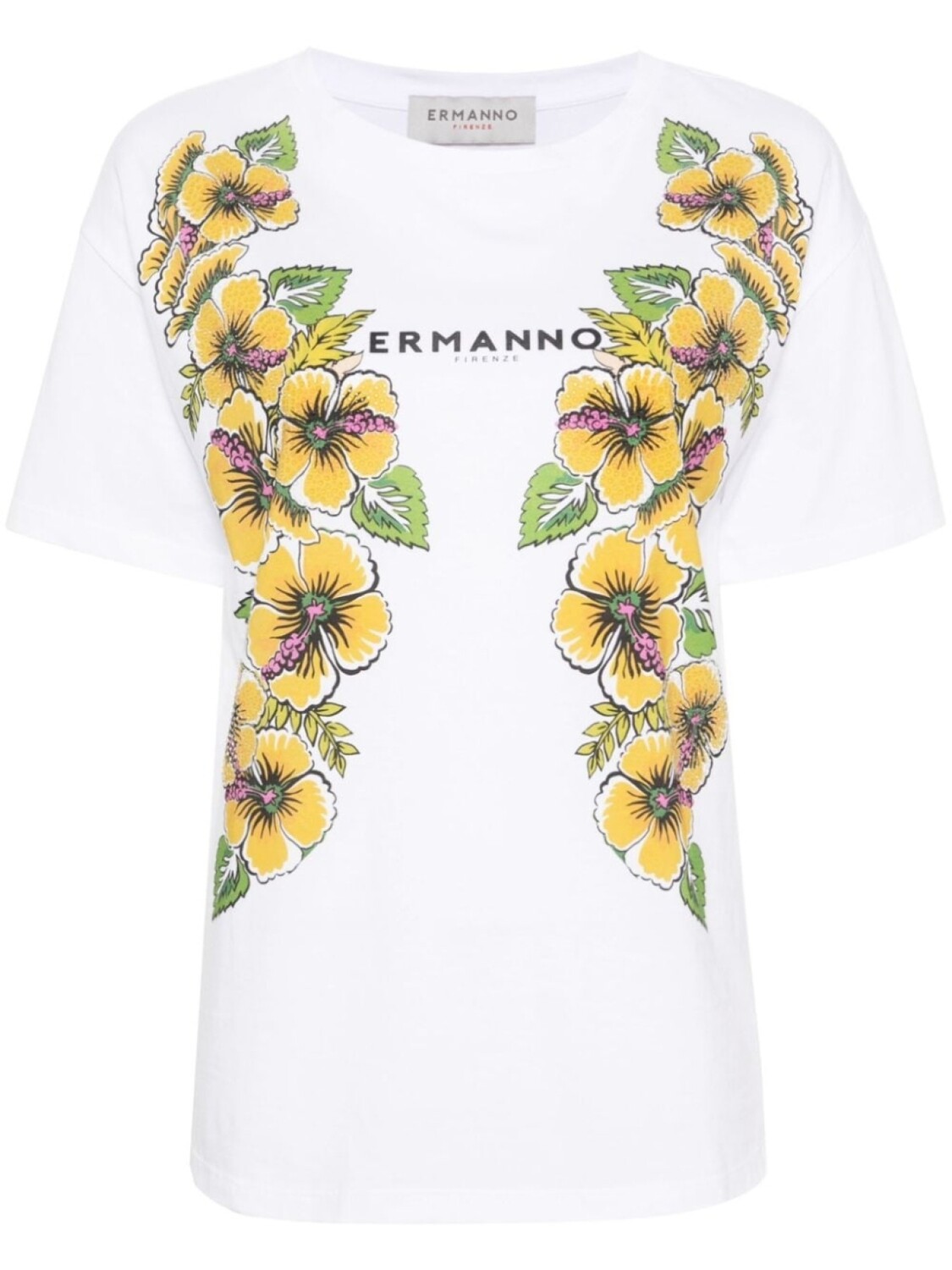 

ERMANNO FIRENZE футболка с логотипом, белый