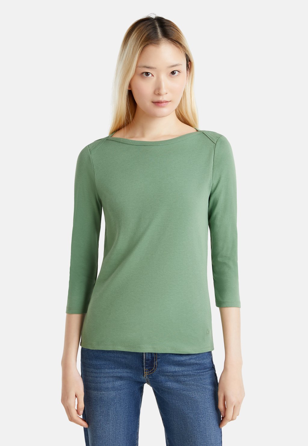 

Топ с длинными рукавами United Colors of Benetton, зеленый