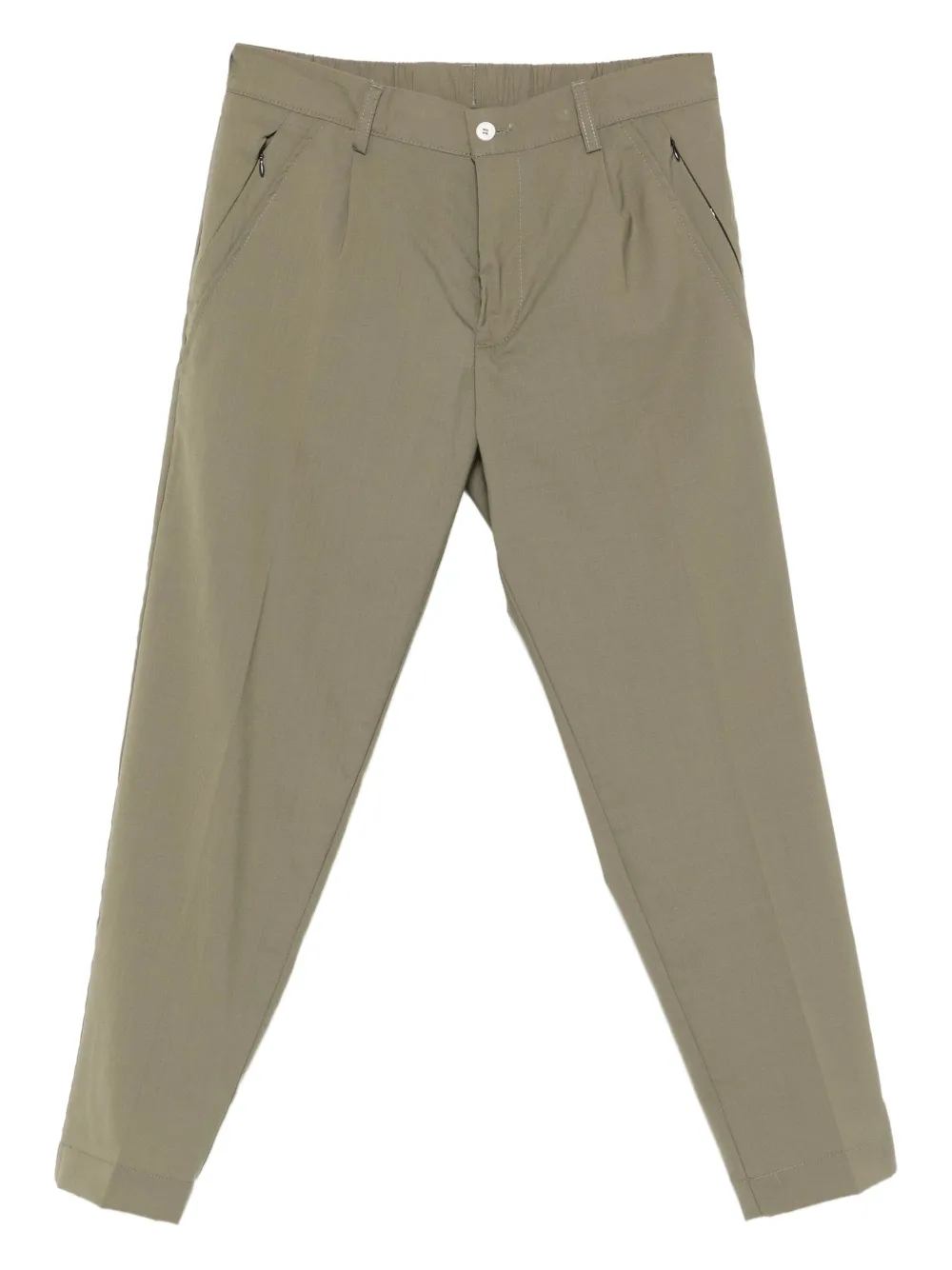 

Плиссированные брюки с карманами на молнии Yes London, зеленый