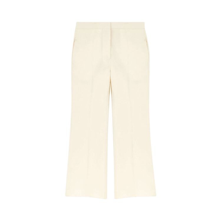 

Брюки Jil Sander High Waisted Cropped Trousers Ecru, белый