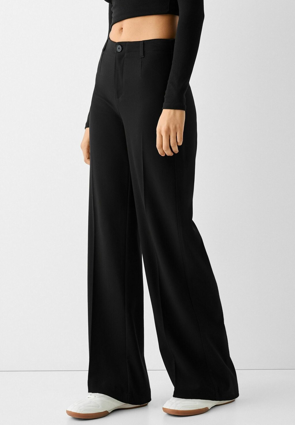 

Брюки WIDE-LEG TAILORED Bershka, цвет black