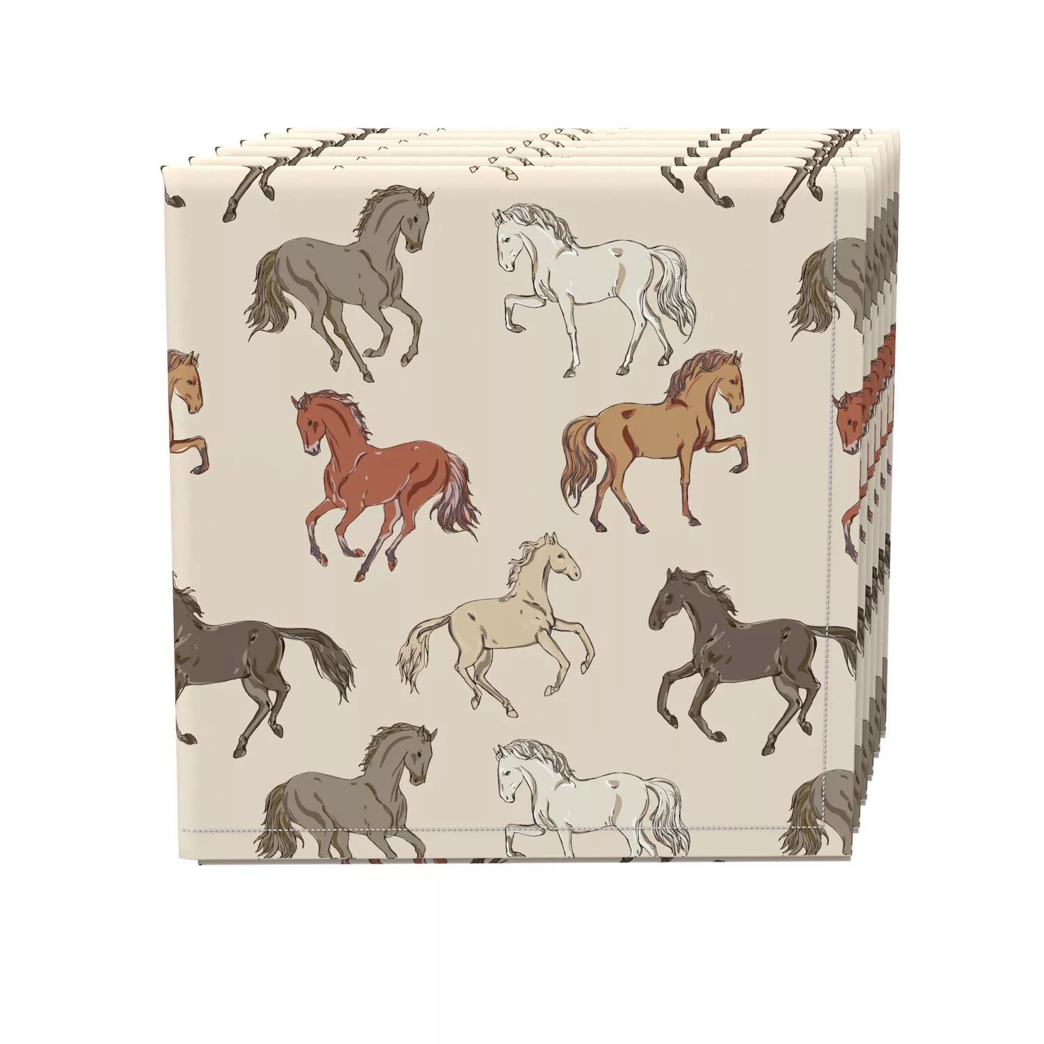 

Набор салфеток из 4 шт., 100 % хлопок, 20x20 дюймов, Wild Horses