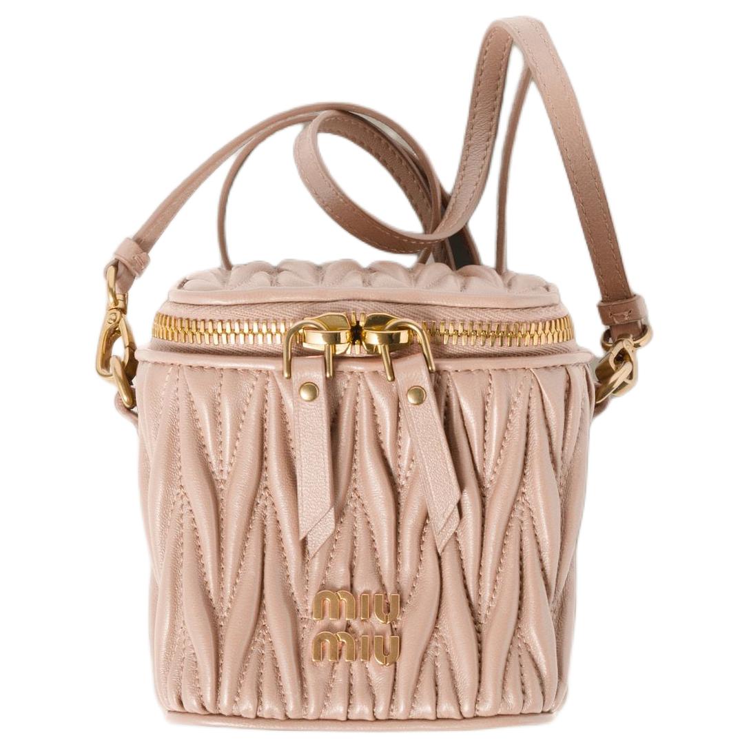 

MIU MIU Матовый клатч из овчины миниатюрный женский бежево-розовый