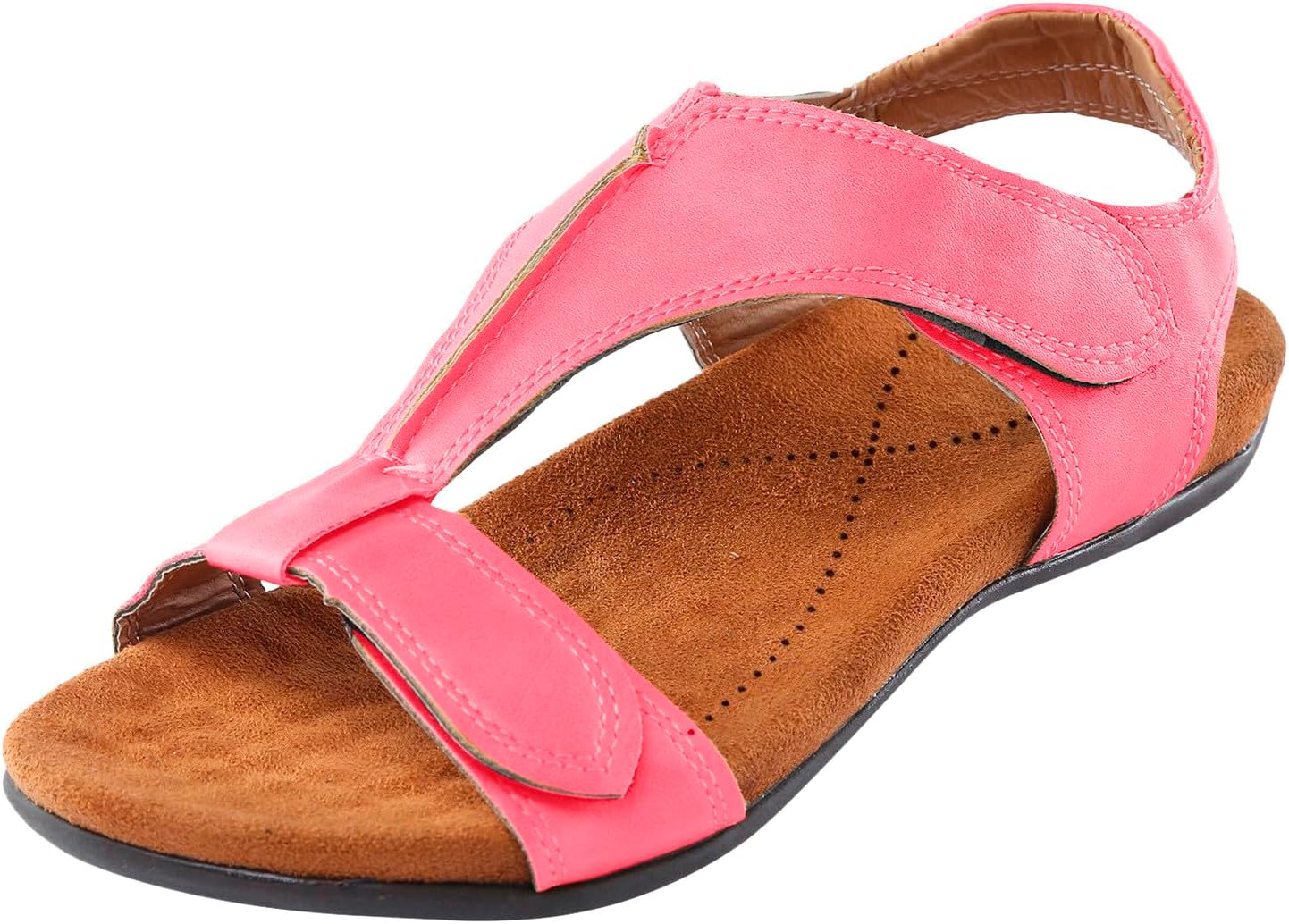 

Женские ортопедические сандалии с поддержкой свода стопы, летние удобные для ходьбы, плоские пляжные сандалии, повседневные стильные, мужские пляжные шлепанцы, размер 9 Generic, красный