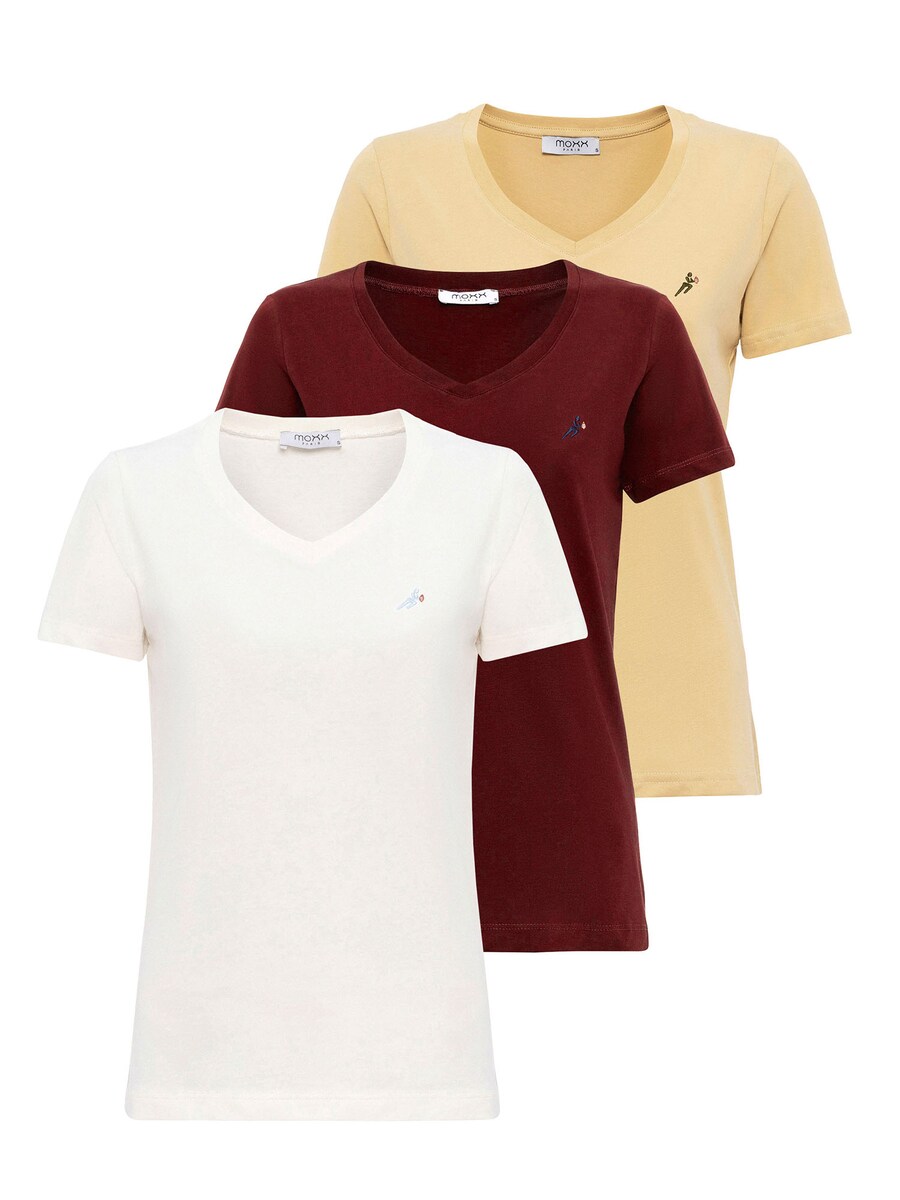

Рубашка Moxx Paris, цвет Light yellow/Burgundy/White