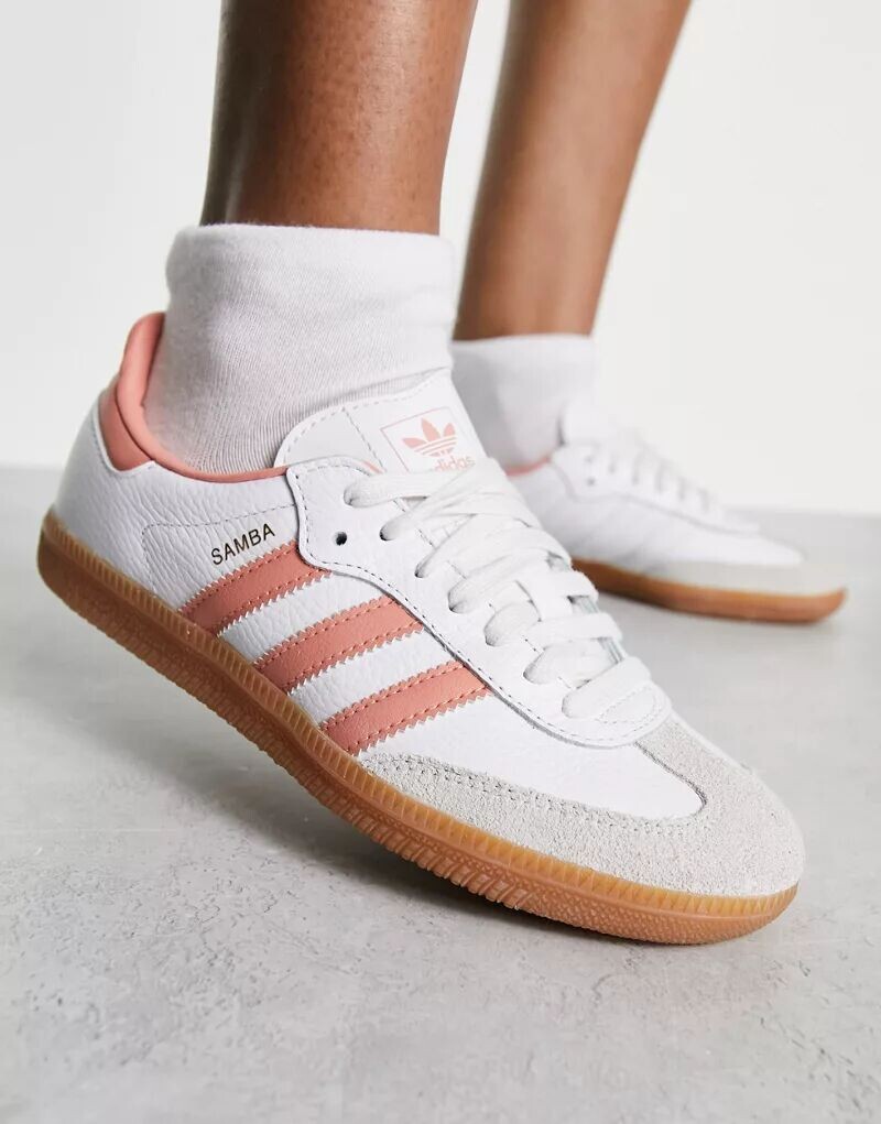 

Кроссовки Adidas Originals Samba OG, белый/розовый