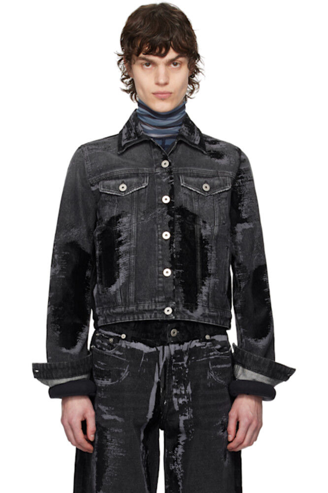 

Черная джинсовая куртка «The Flocked» Jean Paul Gaultier