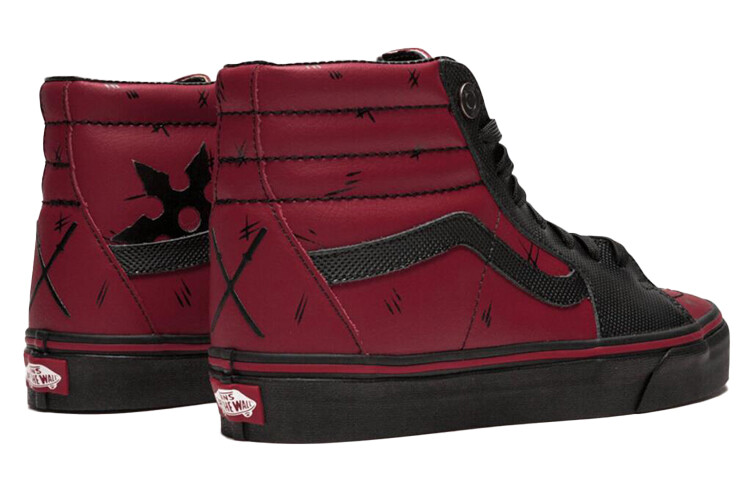 Кроссовки Vans Marvel X SK8 Hi Deadpool — фото 3