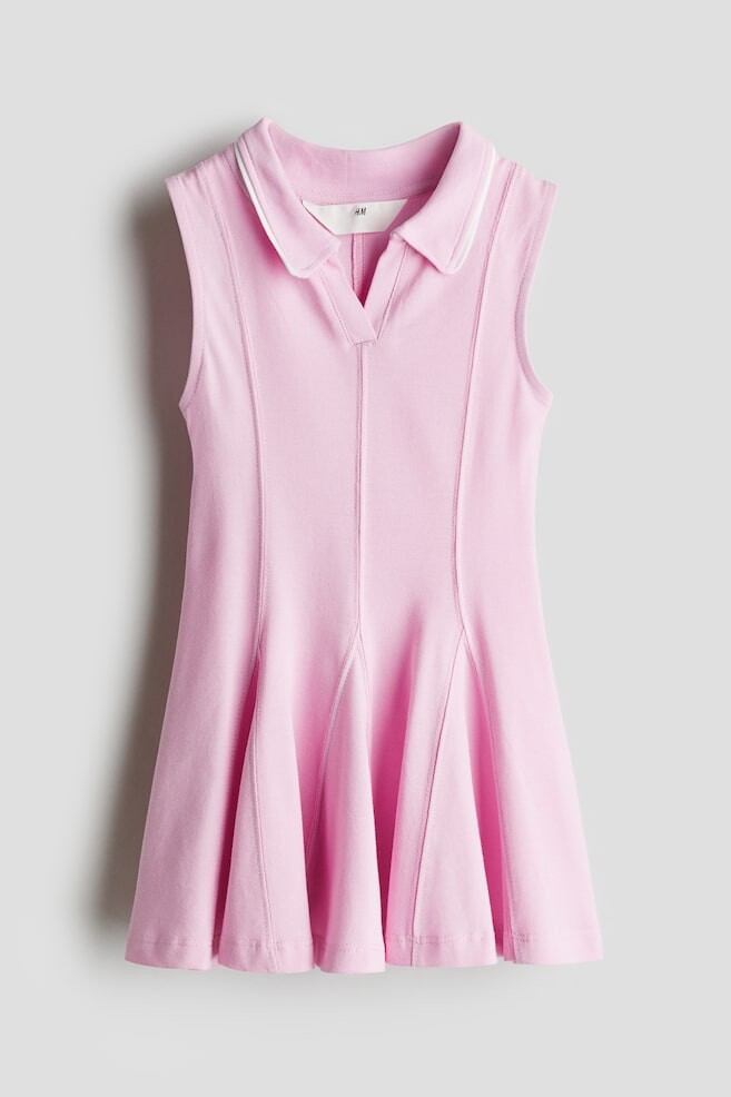 

Платье-Поло из пике со складками-годе H&M, розовый