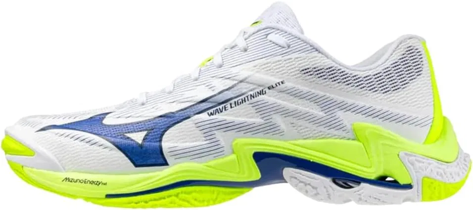 Волейбольные кроссовки Mizuno Wave Lightning Elite, бело-желто-голубые, верх из синтетических материалов