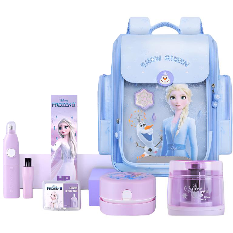 

Disney Полиэстеровый вместительный рюкзак для школьников с молнией, Blue+Electric Stationery