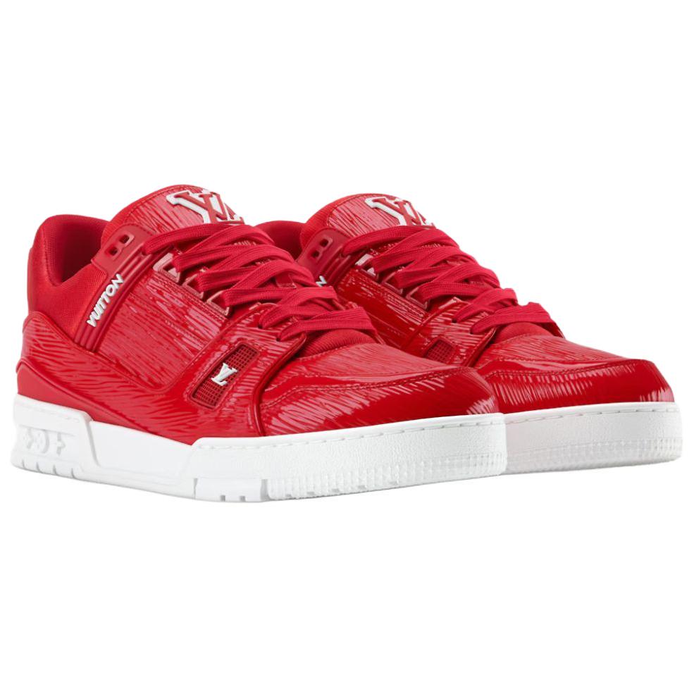 Кроссовки Low Top для скейтбординга мужские LOUIS VUITTON, красный — фото 4