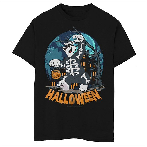 

Футболка с принтом Boys Icee Halloween Bear Skeleton Licensed Character
