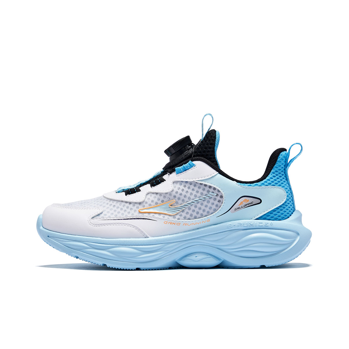 

Детские кроссовки Lingyue 3 с низким верхом, противоскользящие, износостойкие, легкие и амортизирующие ERKE KIDS, белый/синий