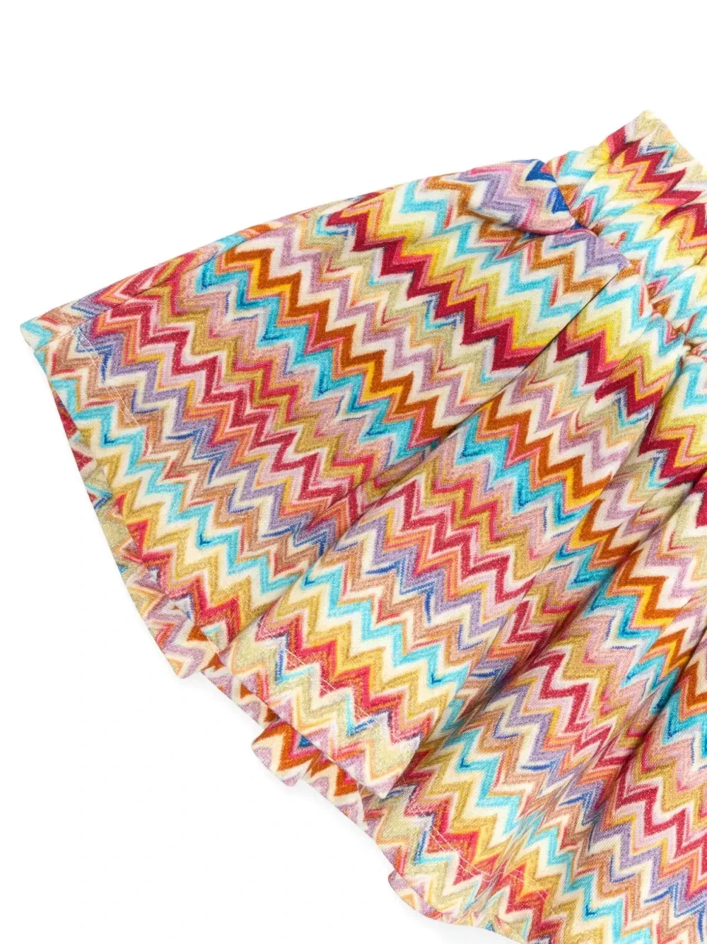 Мини-юбка плиссированная с принтом «зигзаг» Missoni Kids, оранжевый — фото 3